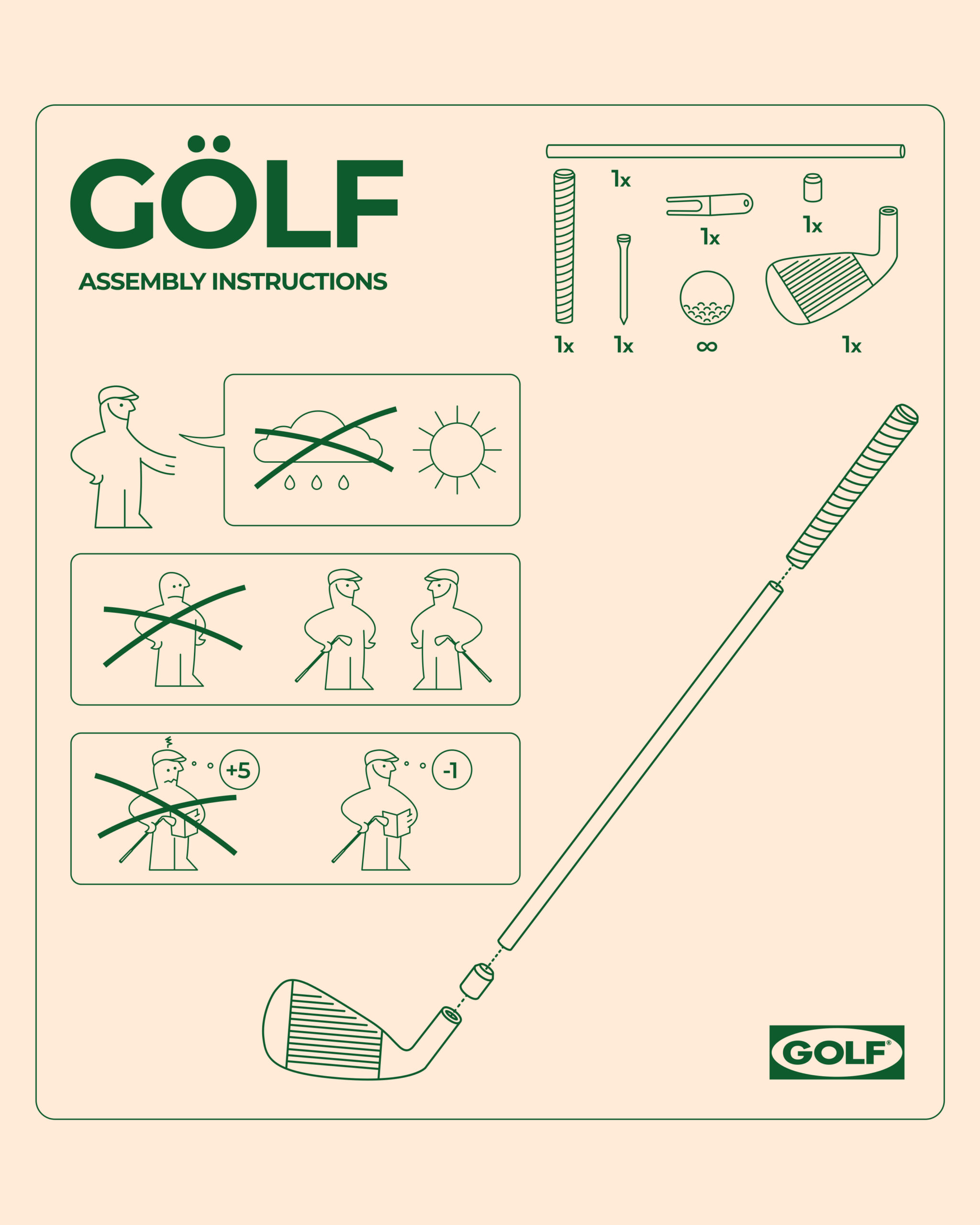 Illustration - Ikea Golf Poster